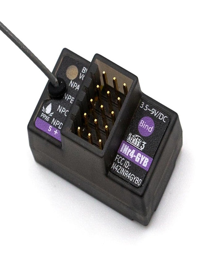 GoolRC Flysky INr4-GYB Receiver, 2.4GHz 4 Channels AFHDS 3 Receiver Single Antenna PWM/PPM/i-BUS2/S.Bus/i-Bus Data Output Compatible with Flysky Noble NB4+ NB4 Pro+ RC Transmitter for RC Car Boat - Image 1